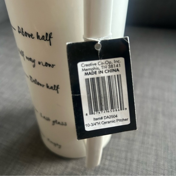 CREATIVE CO-OP Measuring Pitcher With Handle 1.7 Liter Ceramic #0925257 - Picture 11 of 16